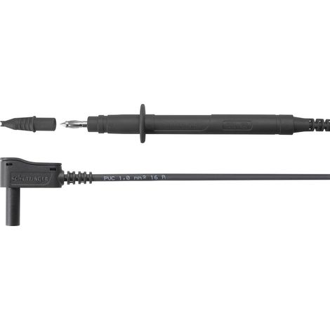 Schützinger SPL 7312 Ni / 1 / 100 / SW Puntali di sicurezza Spina 4 mm Sonda Nero 1 pz. (1/2)