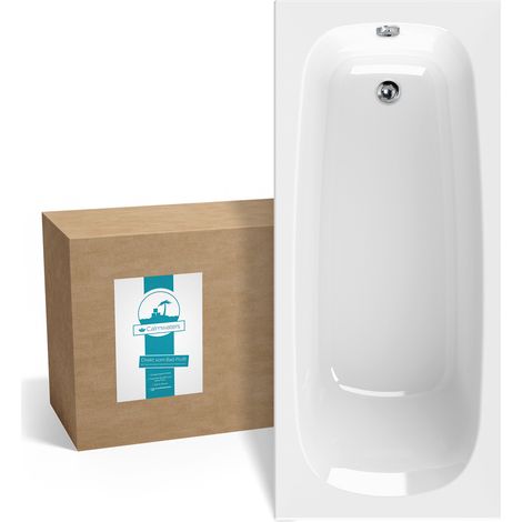 Calmwaters® Rechteck-Badewanne 170x75 cm, Acrylwanne Original, ergonomische Körperformbadewanne, Maße 170 x 75 cm, Rechteckbadewanne Weiß, 02SL3012