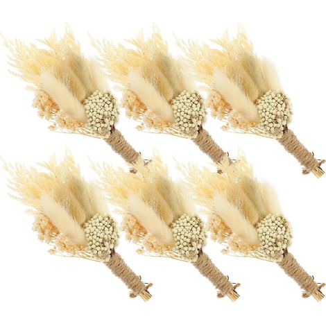 bouquets de fleurs séchées 6 pièces composés de plantes