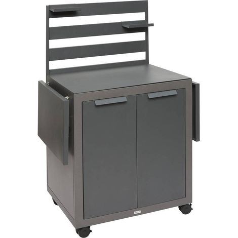 Credenza da giardino a 2 ante oxyana grigio grafite - Hespéride (1/5)