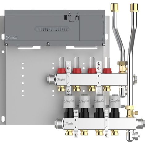 Danfoss Fußbodenheizungsverteiler SGCi Edelstahl, 4 Heizkreise, 230V, 145H1944 (1/3)