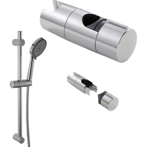 Supporto regolabile per asta doccia portatile, senza foratura, girevole per bagno, compatibile con aste da 18-25 mm. (1/5)