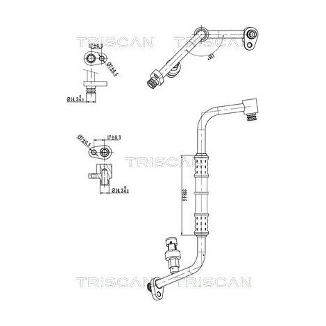Conduite à haute/basse pression, climatisation TRISCAN 9010 24019 NISSAN