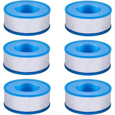 Tuyau Ptfe Eau Plombiers Téflon de Plomberie Joint Rubans d'Étanchéité pour Tête de Tuyau de Douche 6 Rouleaux 3/4 Pouces(18m) (1/5)