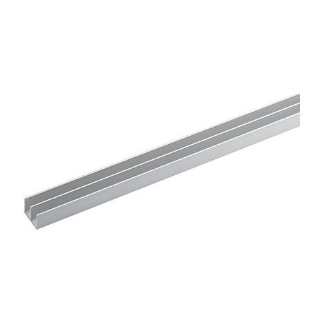 PROFILO CANALINA DOPPIA ARCANSAS - ALLUM ARGENTO S.MM 1,0 MM 20X18 H.CM 100- 5 pezzi