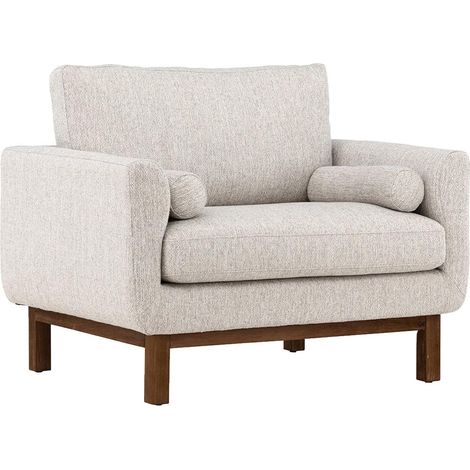 Fauteuil Design en Tissu "Olympos" 109cm Beige