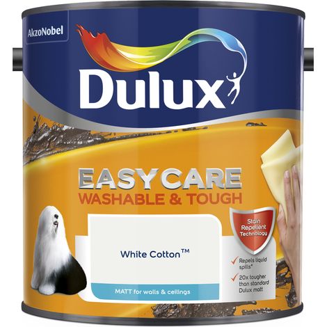 Dulux Easycare Washable & Tough Matt Emulsion Paint - 2.5L - White Cotton