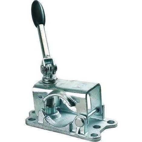 Collier à boulonner pour roue jockey 48mm – Poignée rabattable pour serrage rapide – Acier résistant à la corrosion