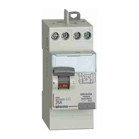 BTIG723AC25H Interruttore differenziale SALVAVITA 2P - tipo AC - In= 25A - Idn= 0.03A