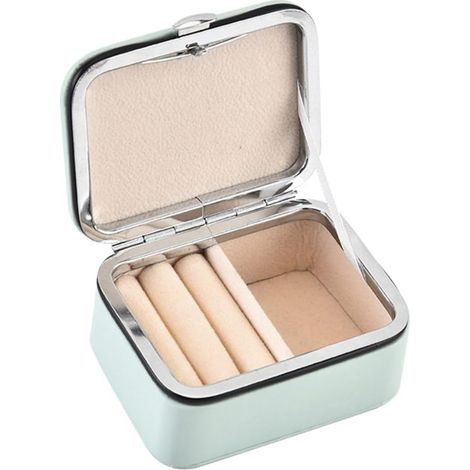 Joyero portátil para guardar anillos, collares y pendientes con caja de almacenamiento de joyas