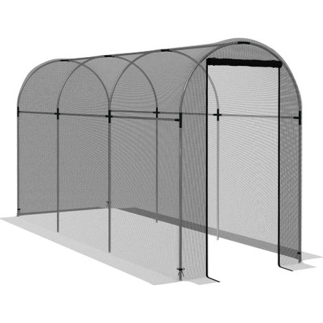 Insektenschutznetz 1,2 x 3,6 m Gartennetz mit Tür, Pflanzenschutz Zelt, Schädlingsschutznetz mit Stahlrahmen, HDPE Schwarz 
On-Site
