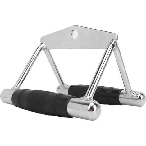 Poignée double D pour tirage horizontal, accessoire pour machine à câbles, barre de traction latérale en V, capacité jusqu'à 400 kg (880 lbs) (1/5)