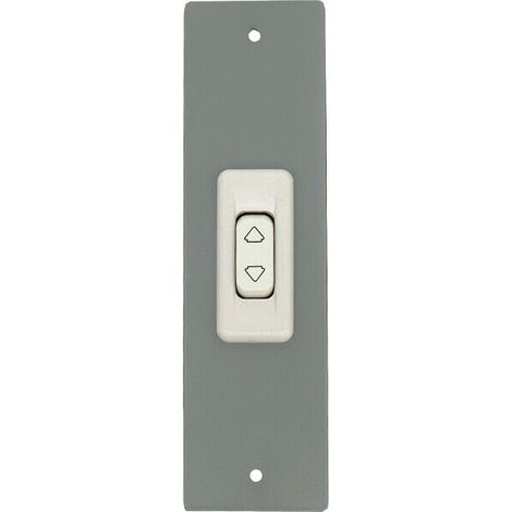 Placca 142 Mm Grigio Con Pulsante Copri Avvolgitore Motore Tapparella Tapparelle