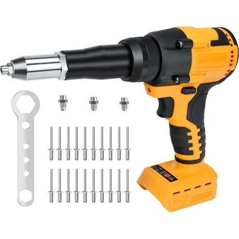Pistolet à riveter professionnel pour Dewalt 20 V - Pistolet à riveter électrique haute performance pour métal, plastique, cuir (piles non incluses) (1/5)