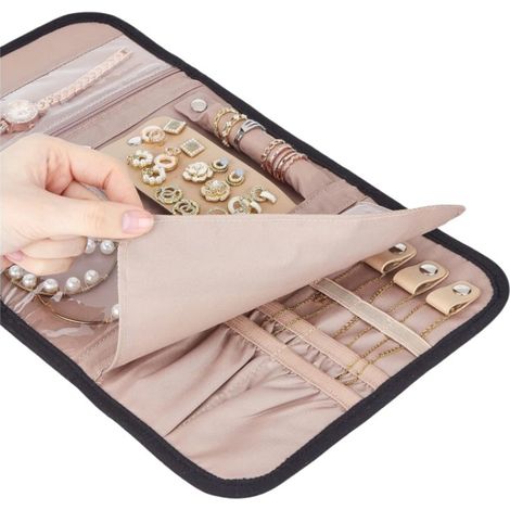 trousse portable pliable voyage thétique Étui de voyage pliable et portable pour boucles d'oreilles (1/5)