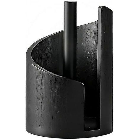 Mountain porte essuie tout plan de travail avec bois rond base et iron support stand pour cuisine roll organize A (1/5)