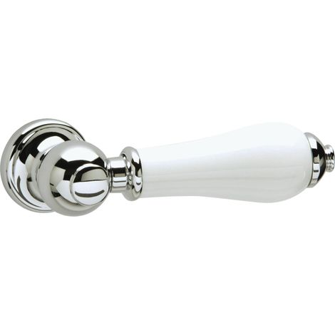 Bristan White & Chrome Traditional Cistern Lever - W-CL3-C-WHT