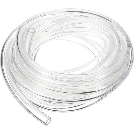 Tube en PVC, 6mm ID x 10mm OD x 2mm Épaisseur, Tuyau Aquarium, Tube en PVC Transparent de 4m de Long, Tuyau D'Eau en Plastique Léger et Flexible pour L'Aquaponie (1/5)