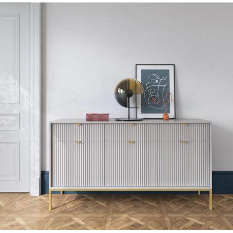 AX LIVING Kommode mit Schublade Eternas KS104 104 cm Modern in Grau