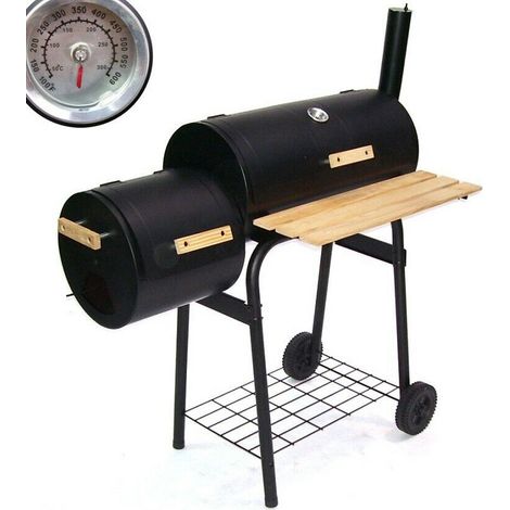 BBQ Holzkohlegrill Barbecue 56510 Smoker Grill Grillwagen Standgrill Räucherofen (1/5)