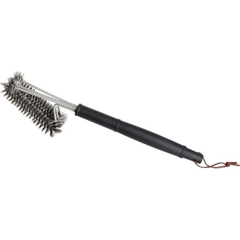 Allgrill BBQ Grillbürste mit Edelstahlborsten 44 cm längs Grillreinigung (1/5)
