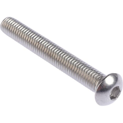Vis à six pans creux, M8 x 60mm, tête Vis bombée à tête creuse hexagonale, en Acier Inoxydable ( Prix pour Boîte de 25 ) (1/3)