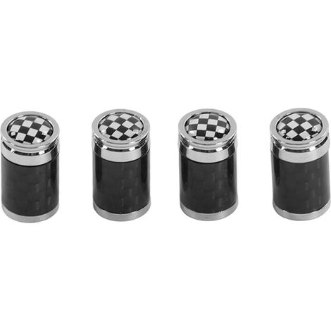 de 4 bouchons de valve de pneu de voiture en fibre de