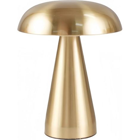 Gold Lampe Champignon,Lumière Champignon Doré,Lampe De Table Rechargeable pour Bureau De Chambre À Coucher,veilleuse À Gradation Tactile avec Fonction De Lampe De Bureau (1/5)