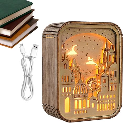 Veilleuse de sculpture sur bois puzzles en bois veilleuses (1/5)