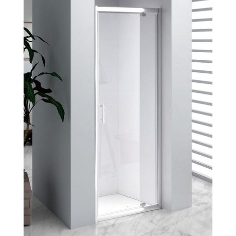 Box Doccia 90x190 cm, vetro temperato 6mm, con anta a battente e profili in alluminio (1/4)