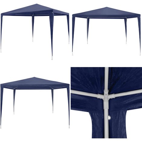 Tonnelle de jardin Tente de réception Chapiteau Bleu 3x3m - Abri De Jardin - Tonnelle De Jardin - Chapiteau Pliable - Gazebo - Parasol De Jardin - Home & Living (1/5)