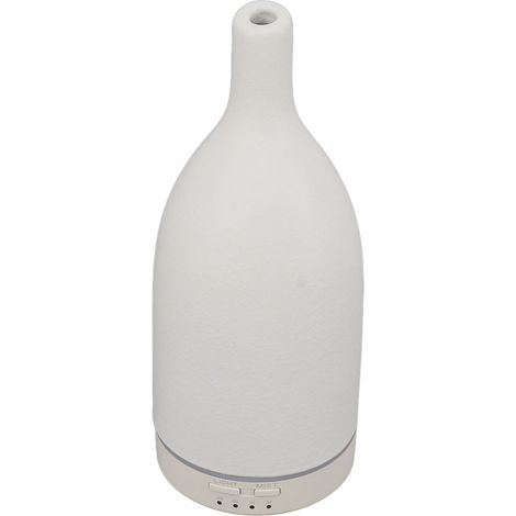 Keramik-Aroma-Diffusor mit Ultraschallfunktion, flüsterleise, wasserlos, automatische Abschaltung, lange Öffnung, für Zuhause und Büro, weiß, EU-Stecker 100–240 V (1/5)
