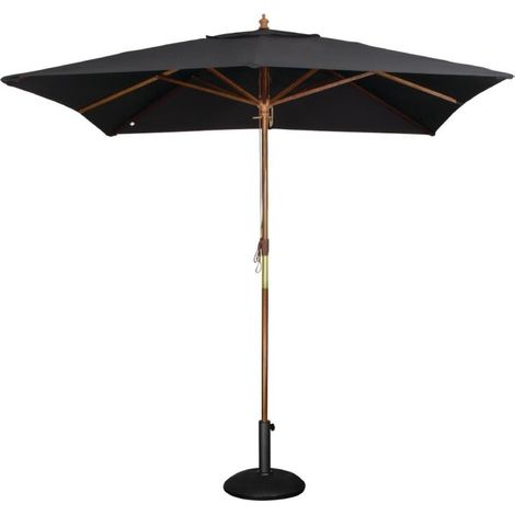 Parasol carré 2,5m noir - BOLERO (1/5)