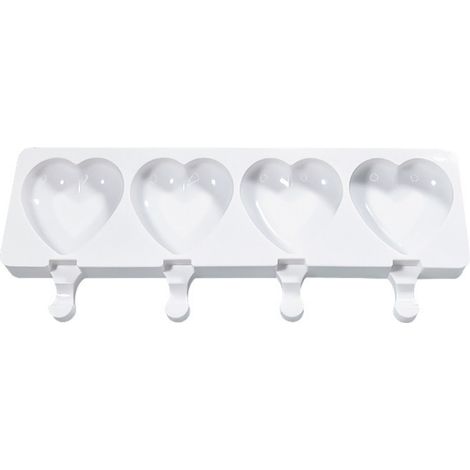 Lot de 1 Moule à glace, Silicone, 4 cavités,nets en bois, Pour smoothies et jus (1/5)