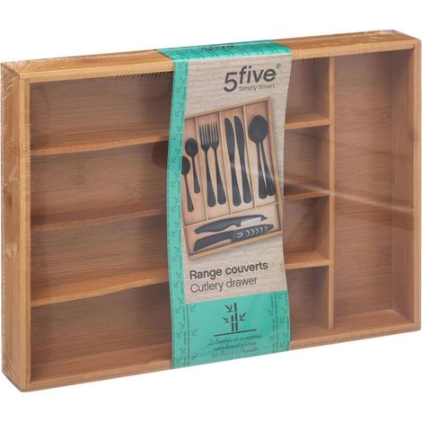 Support de rangement Boîte rangement couverts bambou