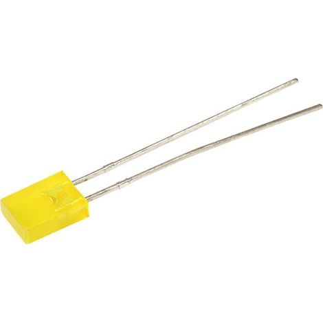 Kingbright  LED bedrahtet  Gelb Rechteckig 2 x 5 mm 8 mcd 110 ° 30 mA 2.1 V