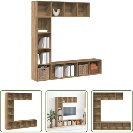 Bücherregal - Buchschränke 3 Stück Artisan Eiche Holzwerkstoff (1/5)