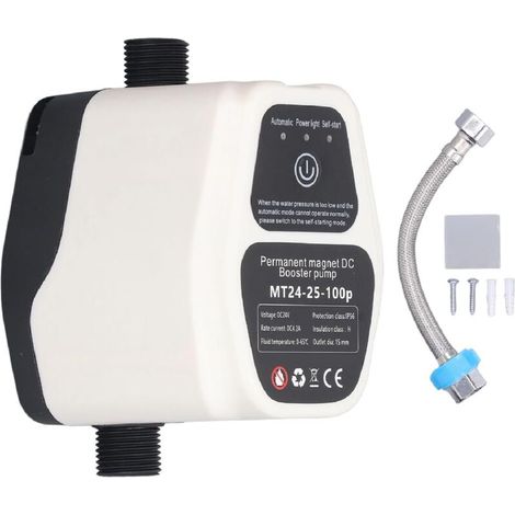 Pompe d'augmentation de pression 24V, 100W 25L Pompe de surpression d'eau silencieuse à détection intelligente entièrement automatique pour systèmes d'alimentation en eau (1/5)