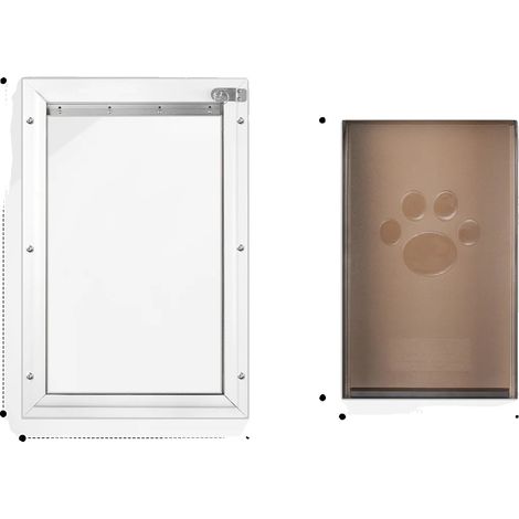 Porte pour animaux, cadre en aluminium, design résistant aux intempéries, S (1/2)
