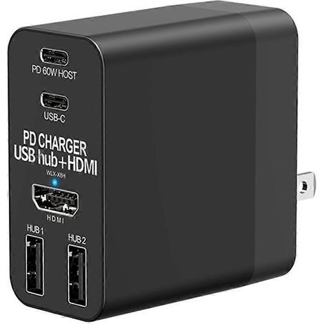 Station d'accueil USB-C 4-en-1 pour PC portable et téléphone, port HDMI et USB 3.0 - Compatible universelle. (1/4)