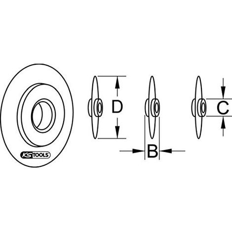 KS TOOLS Rueda de repuesto para cortatubos V2A 11 mm - 104.5054