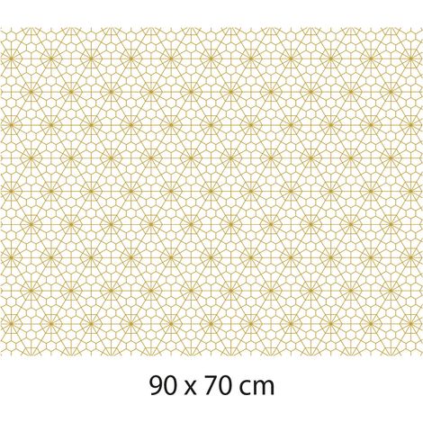 Crédence cuisine adhésive autocollante SPIDER MOUTARDE - 90 x 70 cm – Idéal fond de hotte (1/3)
