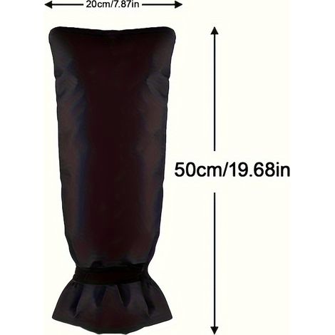 Lot de 2 grands couvercles de robinet pour la protection contre le gel en hiver, 51,82 cm x 20,32 cm, couvre-bavoirs pour l'hiver, réutilisables, plus épais, imperméables et isolés. (1/4)