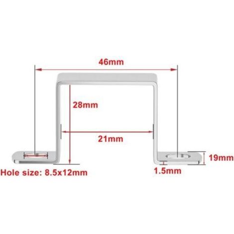 Lot de 12 colliers de serrage carrés en acier inoxydable 304 avec vis, 20 x 30 mm