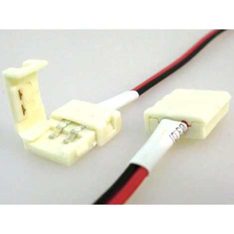 4 PZ Connettore 8mm Per Chiudere Striscia Led Smd 3528 Senza Saldare (1/2)