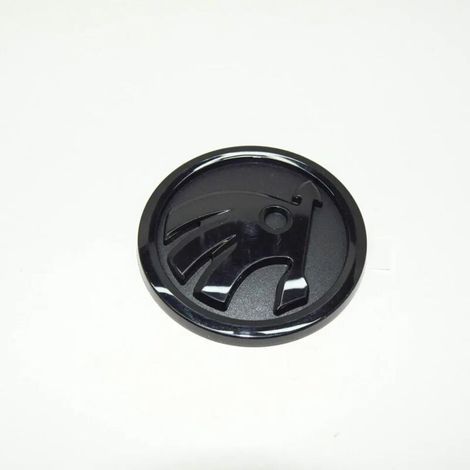 Schwarzes 90-mm-Emblem. 3M-Klebeband. Für Motorhaube, Kofferraum und Front/Heck von Skoda-Modellen.