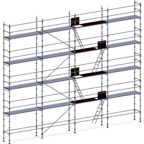 Echafaudage façadier 130 m² lisses planchers