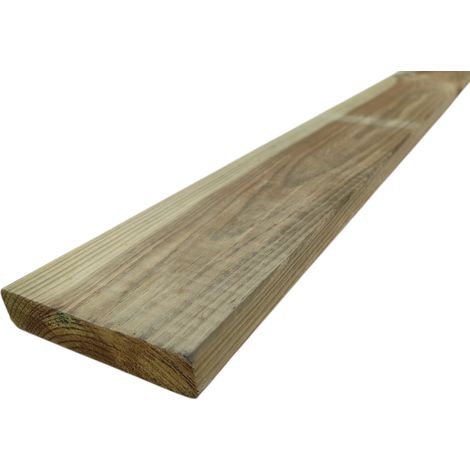 Listone legno pino impregnato autoclave mm 20 x 90 x 2400 tavola morale esterno (1/2)