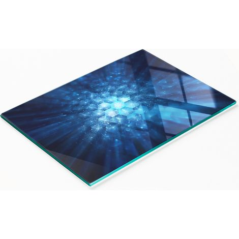 Tabla de cortar decorativa de cristal para cocina con gr谩ficos de cristal, 80 x 52 cm.
