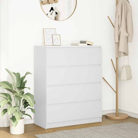 vidaXL Credenza Bianca 80x35x99 cm in Legno Multistrato